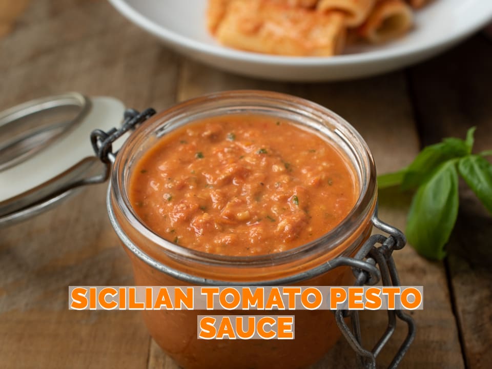 Sicilian Tomato Pesto Sauce - Culinary Ginger