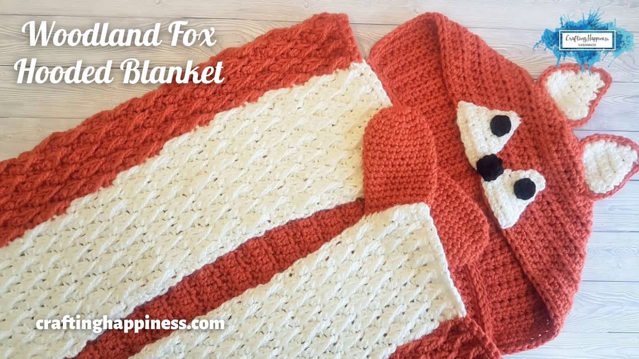 2in1 Woodland Fox Hooded Blanket Crochet Pattern PROMO VIDEO