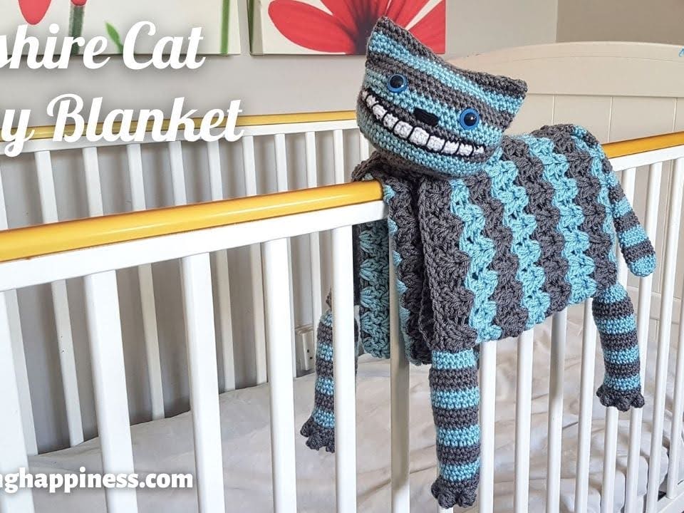 3in1 Cheshire Cat Baby Blanket Crochet Pattern PROMO VIDEO Crafting Happiness