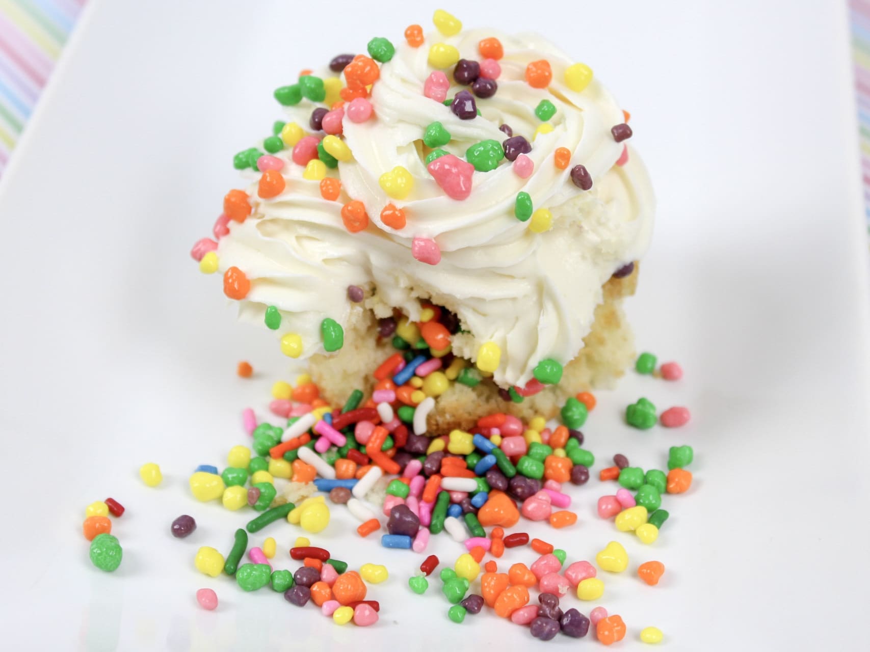 Giant Cupcake Cake  Sprinkle Surprise - This Delicious House