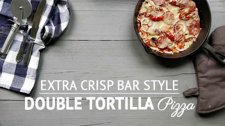 Extra-Crispy Bar-Style Tortilla Pizza Supreme Recipe