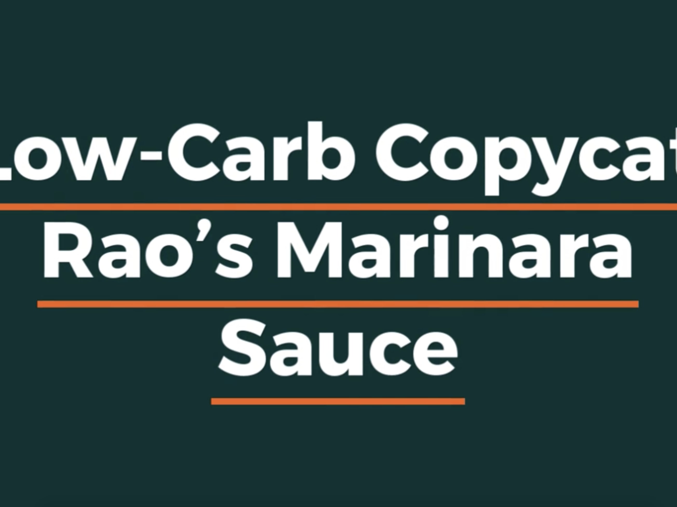 Low-Carb Copycat Rao’s Marinara Sauce