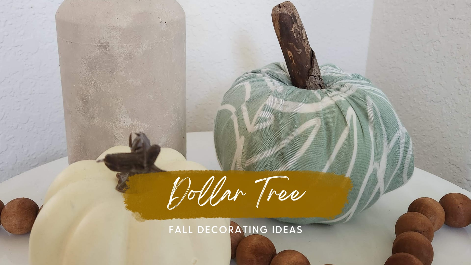 Make a Popsicle Stick Pumpkin Fall Decor DIY wit Dollar Tree items