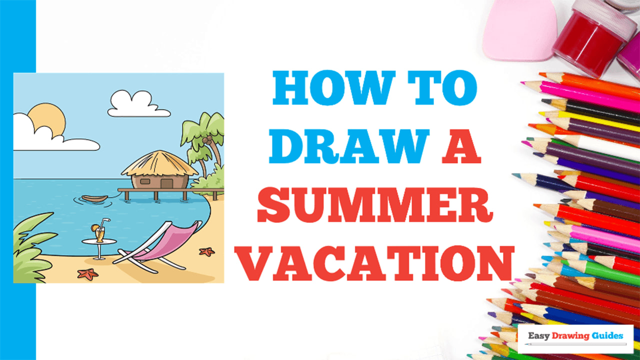 School Summer Vacation Children Holiday Stock Vector  Illustration of  card sketch 92595325