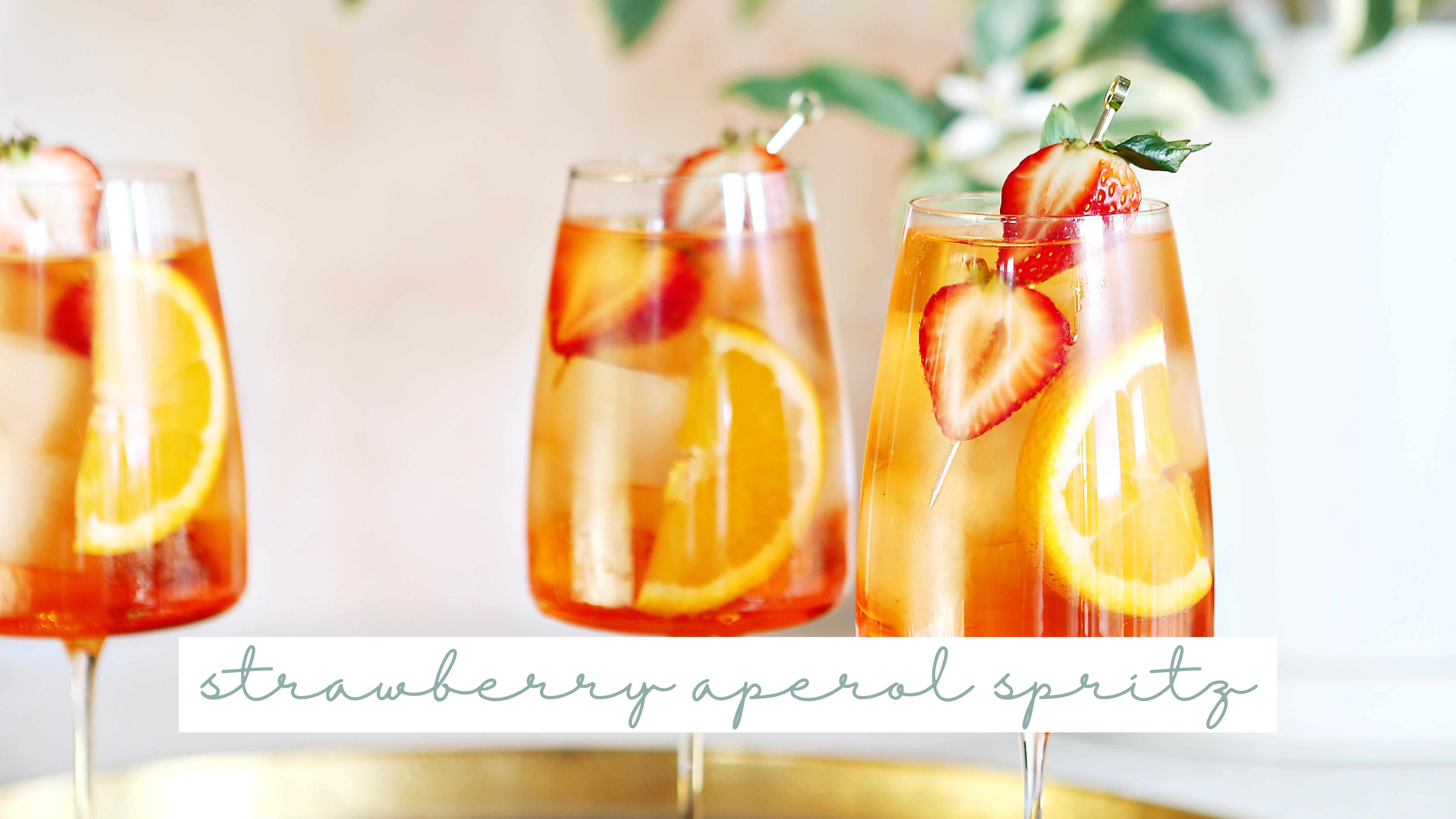 Strawberry Aperol Spritz Recipe - Sugar and Charm