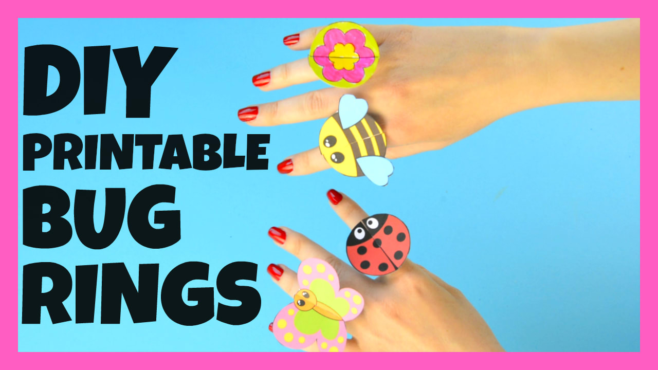 Printable Bug Paper Rings for Kids - Craft Template - Easy Peasy and Fun