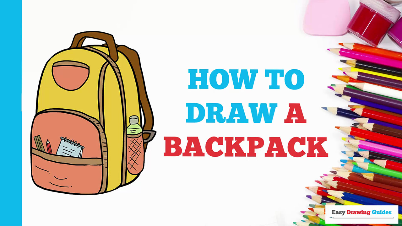 How to draw a cartoon deals backpack
