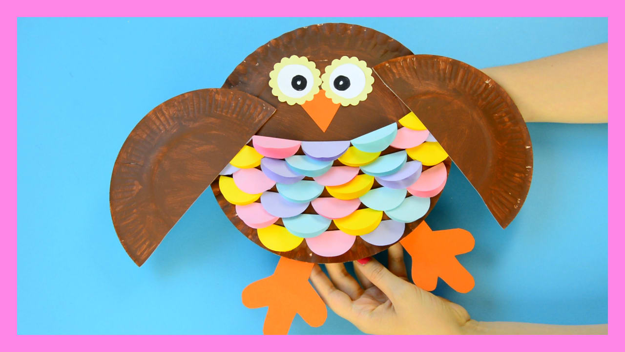 Reading Confetti: Paper Plate Owl Craft