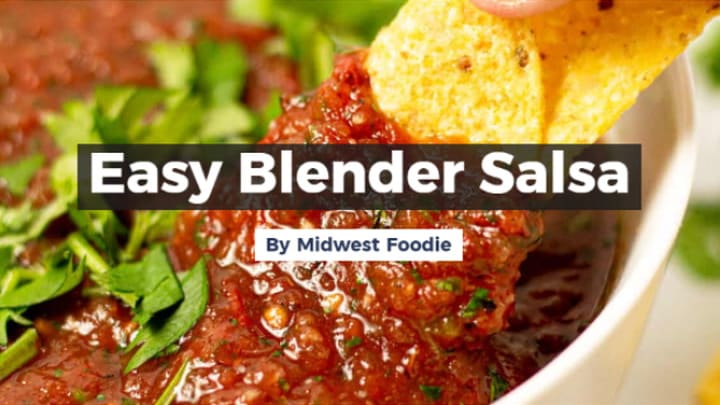 Easiest Blender Salsa {Restaurant Style} - Averie Cooks