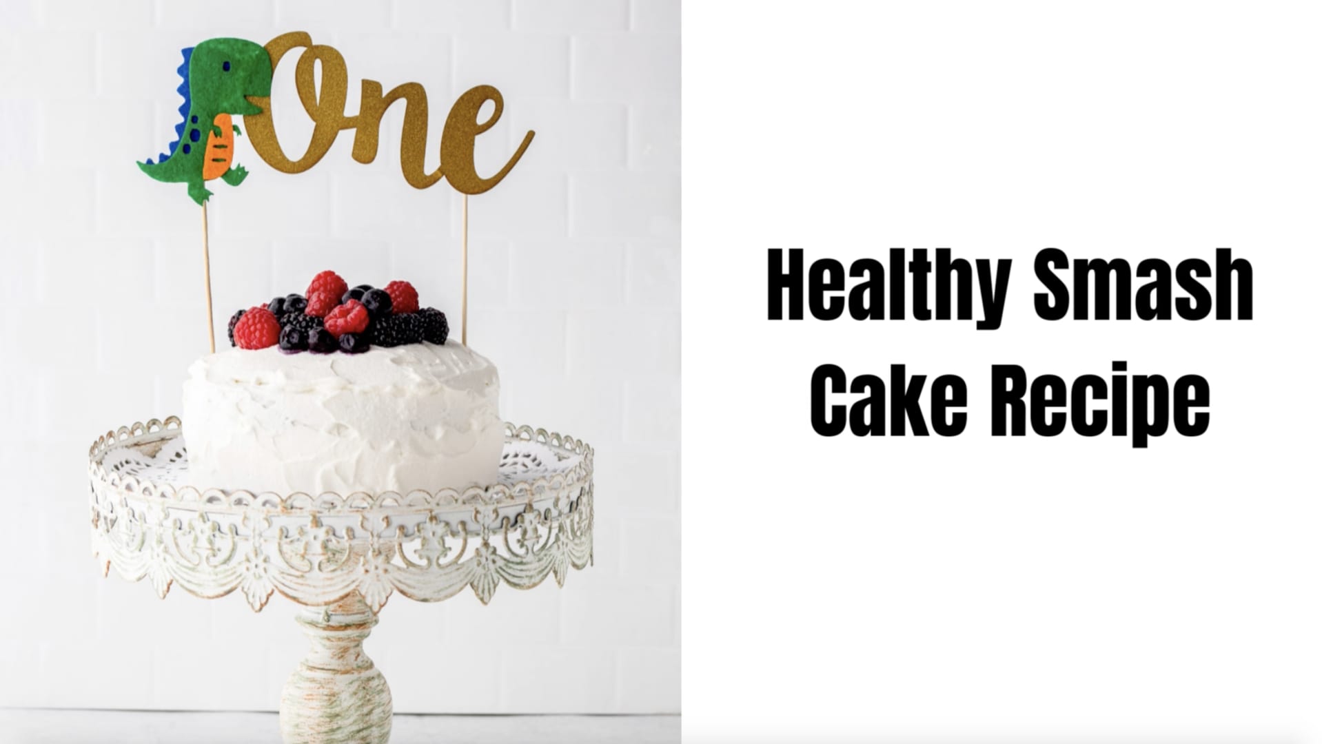 Healthier Smash Cake Recipe {Hannah's Purple Polka Dot 1st
