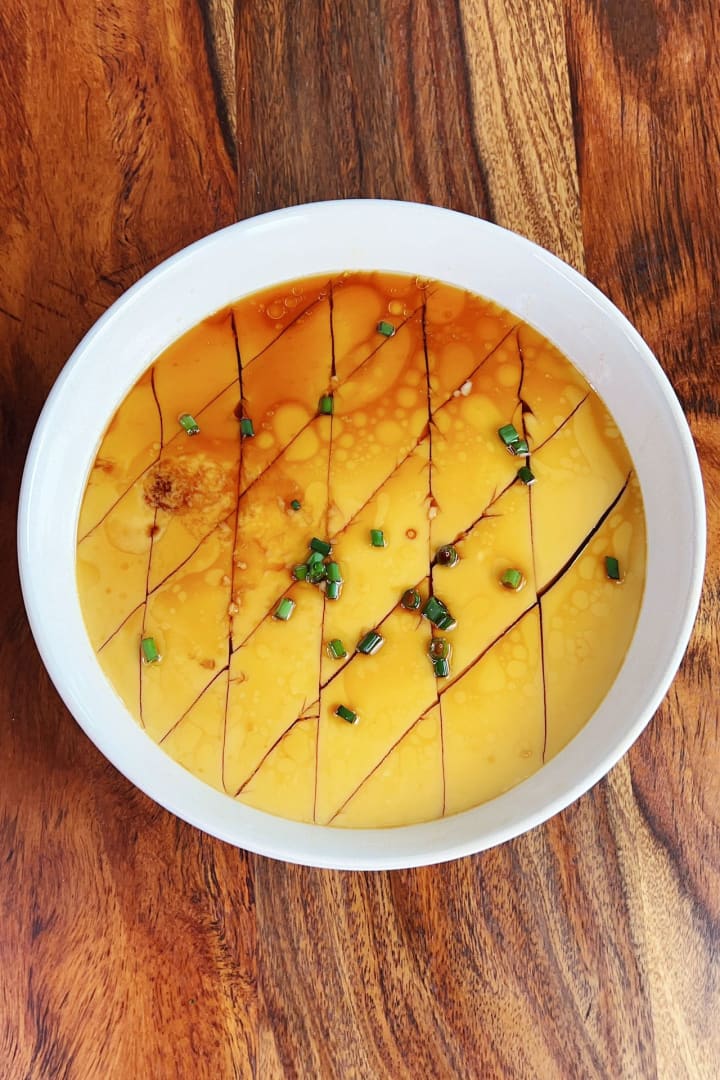 Microwave Steamed Egg - Kirbie's Cravings