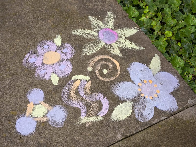 Non-toxic sidewalk paint with just 3 ingredients