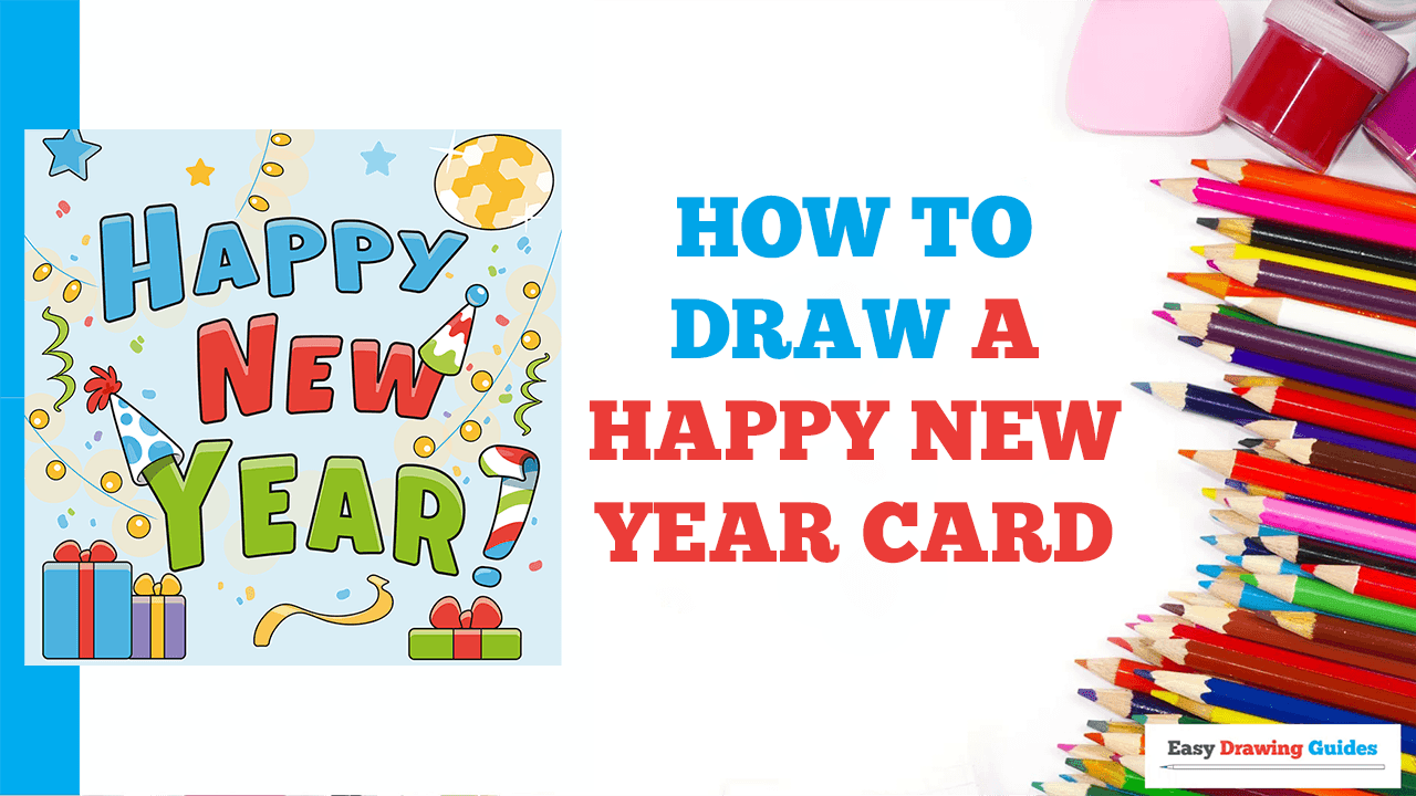 New Year Drawing Step by Step For Kids/Beginners-saigonsouth.com.vn