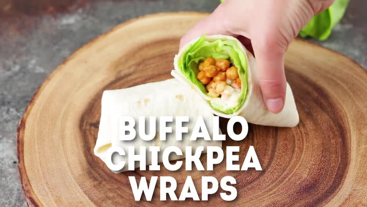 Vegan Buffalo Chickpea Wraps - ShortGirlTallOrder