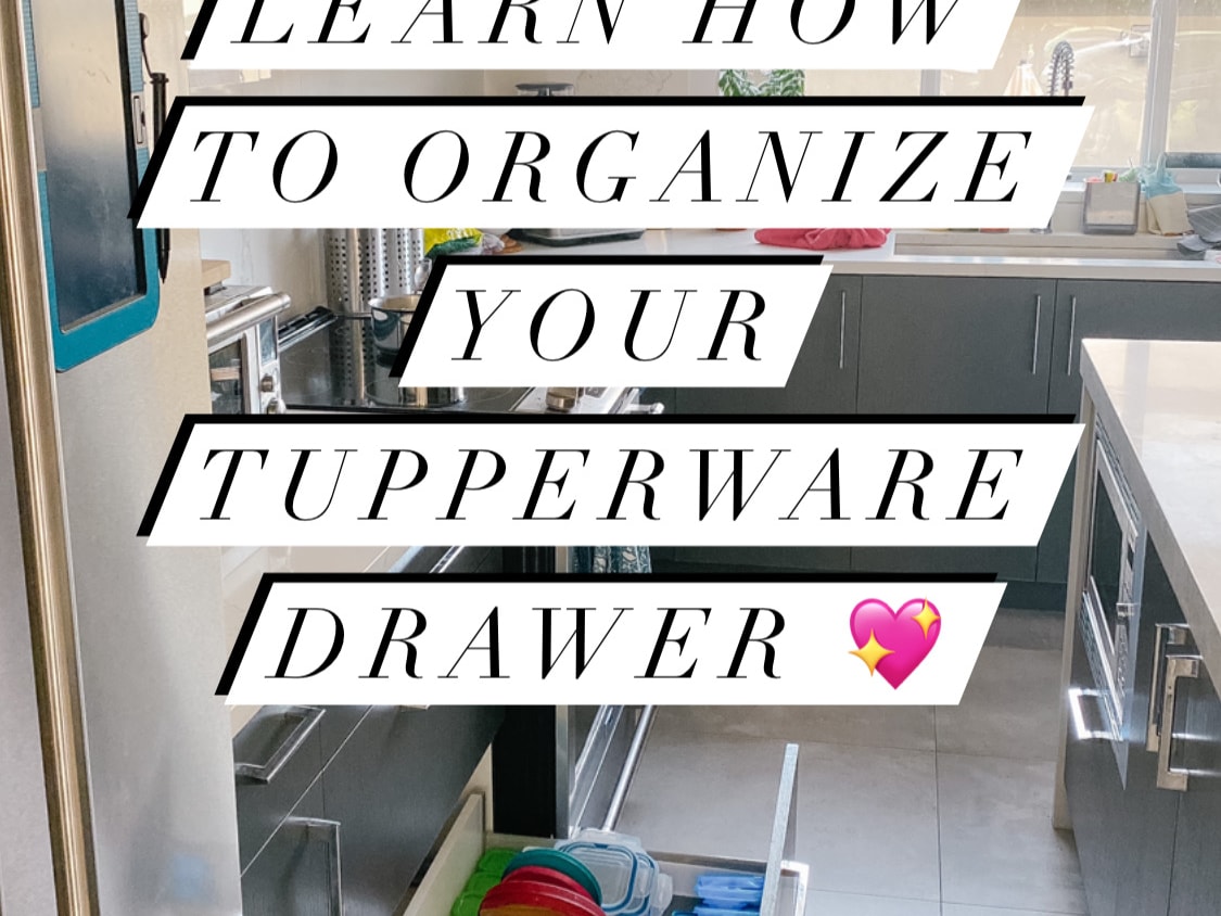 The secret to organizing Tupperware in drawers #organizingtiktok