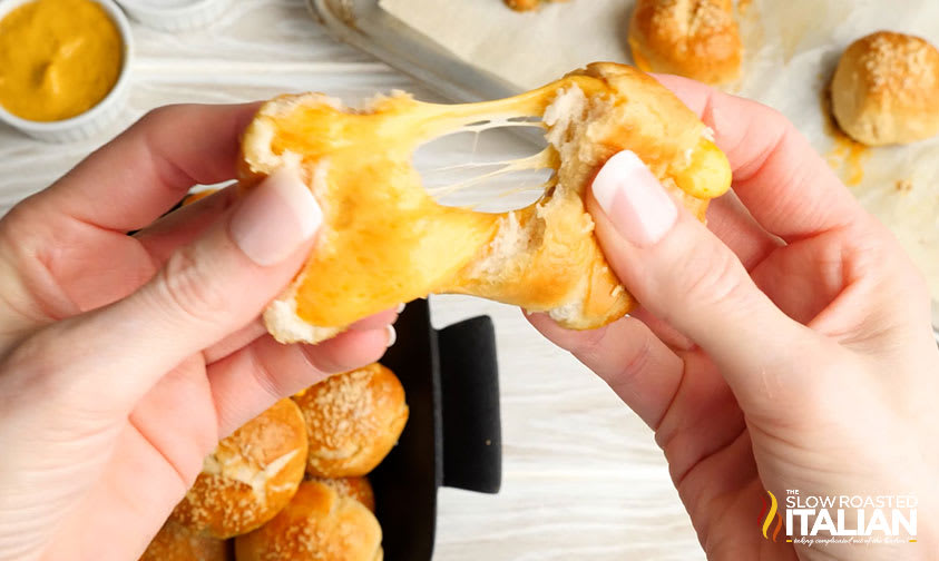 3-ingredient Pretzel Cheese Dip With Pretzel Rolls • The Wicked Noodle