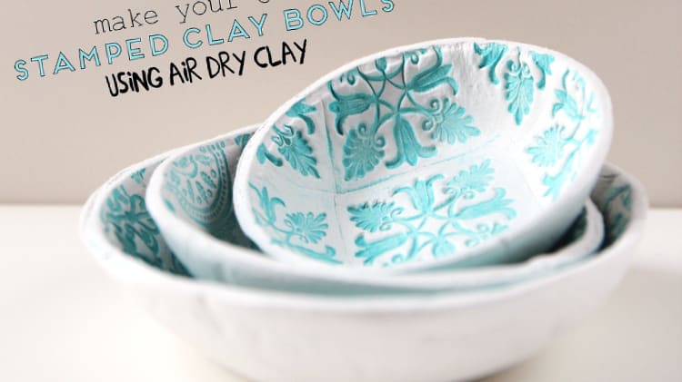HOW TO MAKE A DIY AIR DRY CLAY GOLD AND WHITE PAINTED BOWL - Francine's  Place Blog
