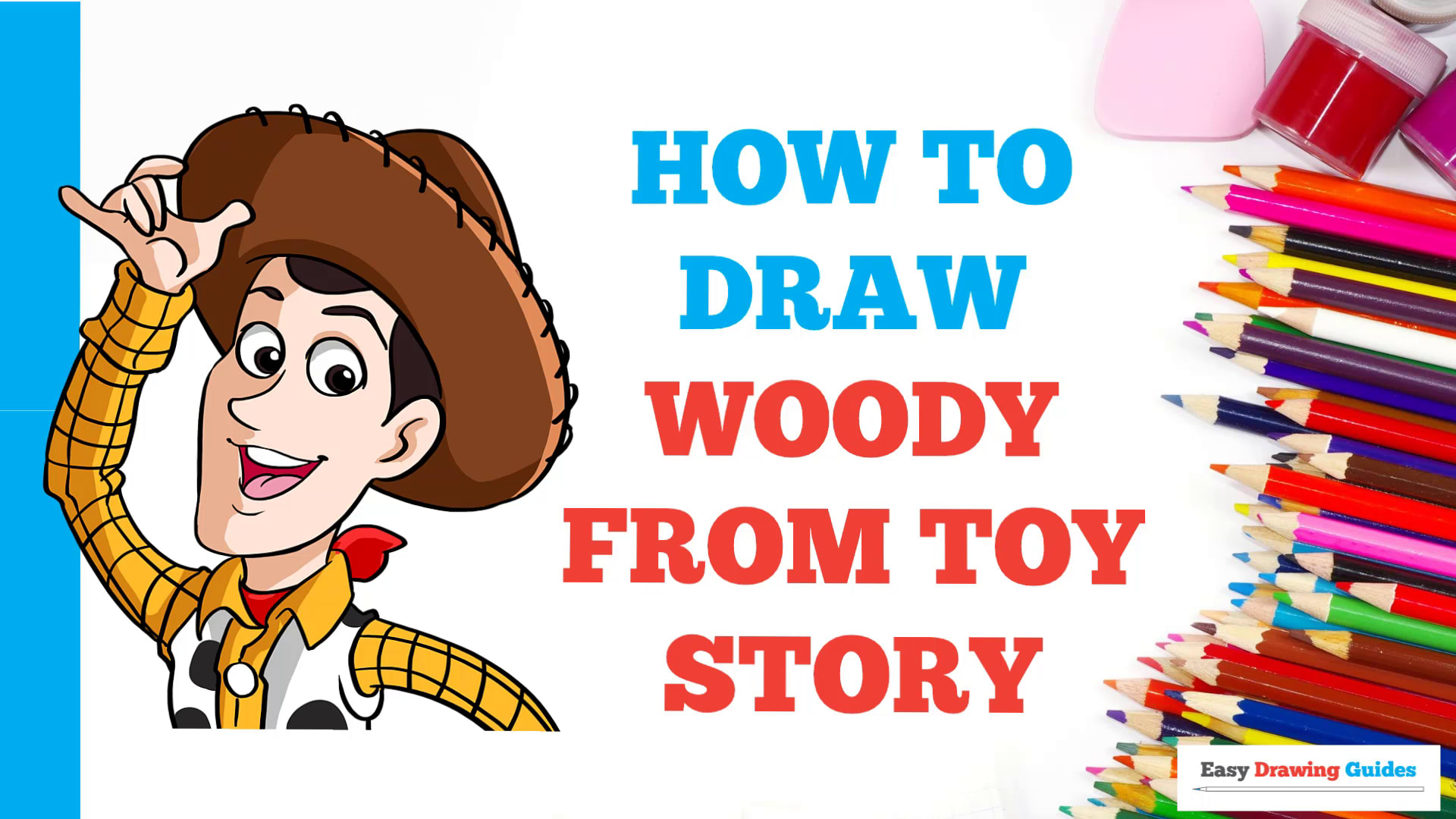 How to Draw Woody from Toy Story - Really Easy Drawing Tutorial