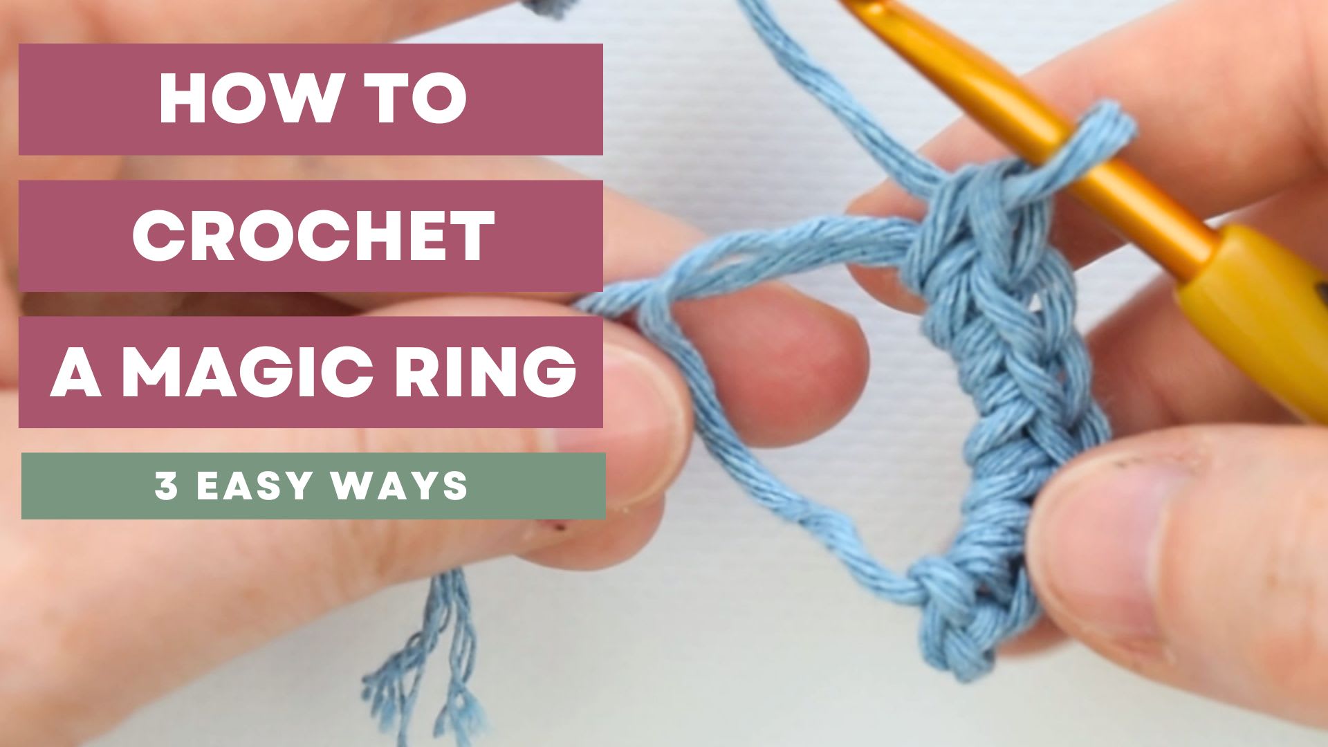 Make a Crochet Magic Ring for Beginners • Made From Yarn
