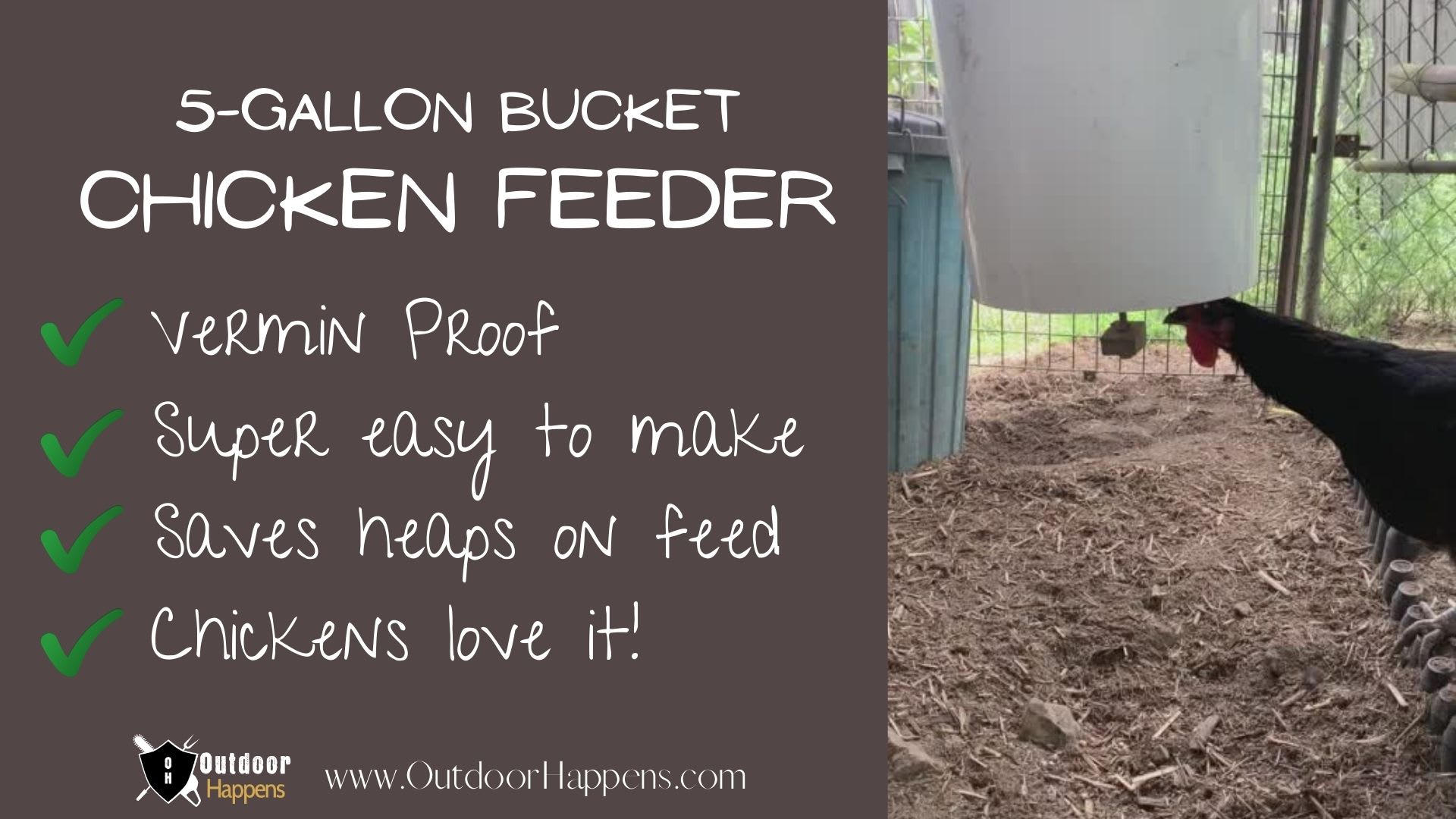 Our 5-Gallon Bucket Chicken Feeder Super Easy DIY And, 52% OFF