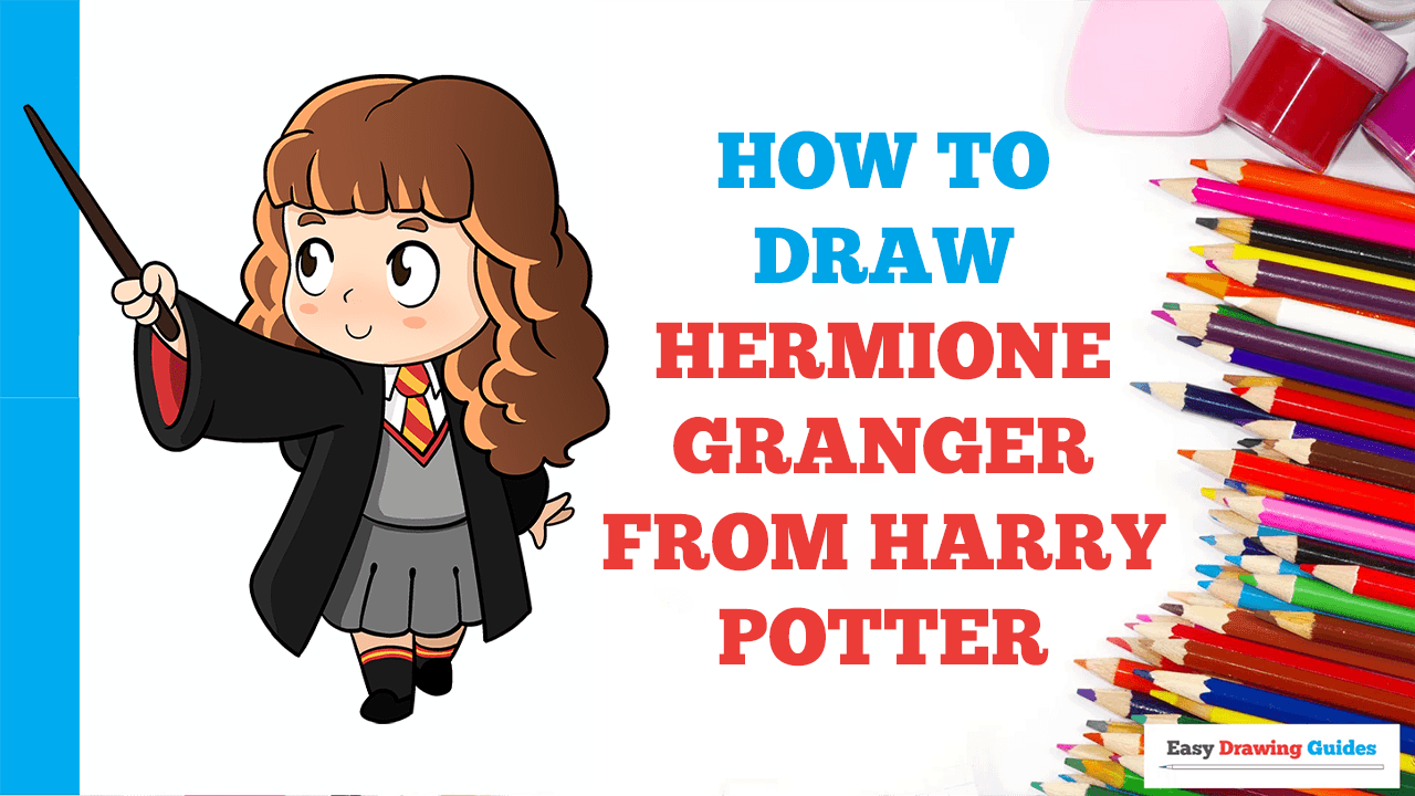 How to Draw Hermione Granger from Harry Potter - Really Easy Drawing  Tutorial