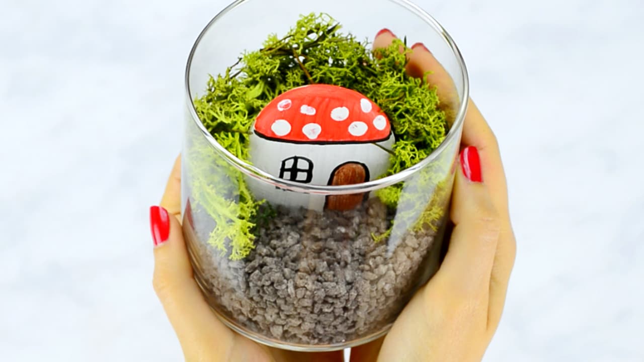 Fairy Garden in a Jar as a Spring Decorating Idea
