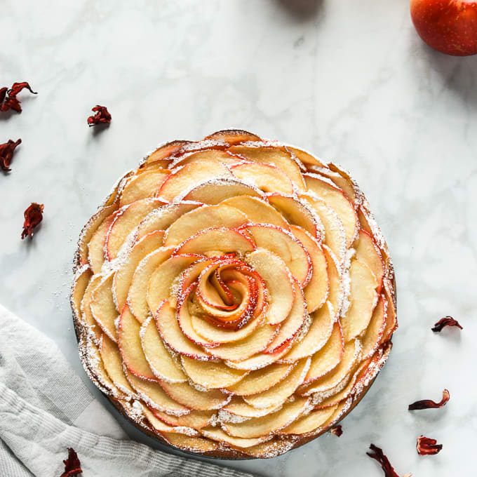 Apple Rose Chiffon Cake Recipe