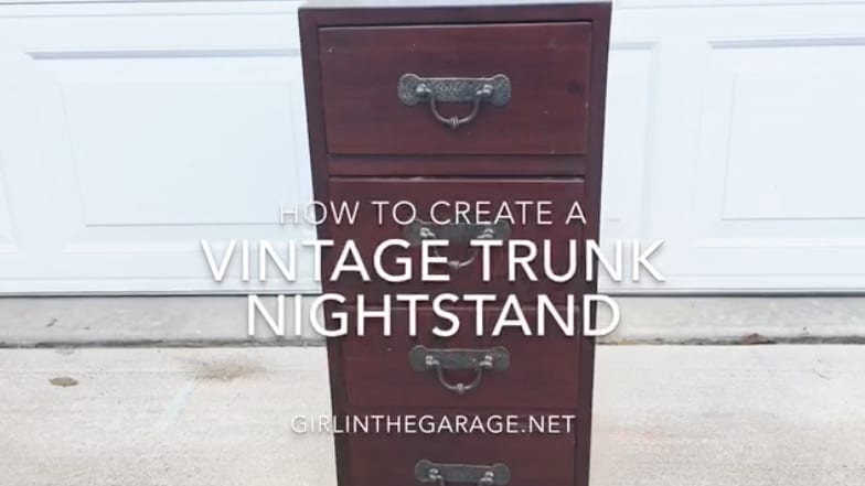 Vintage Trunk Painted Nightstand - Girl in the Garage®