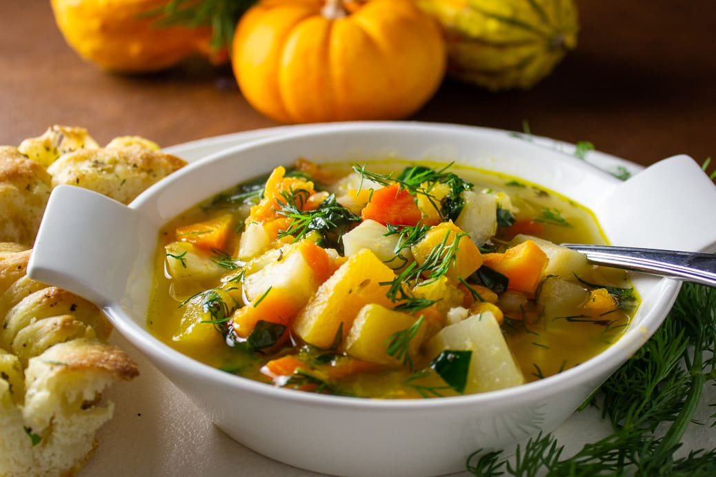 Root Vegetable Soup with Barley VIDEO
