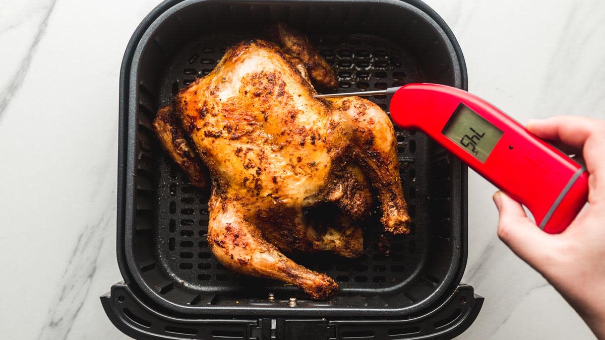 can the BRUNO Air Fryer fit an entire chicken?, chicken meat, air fryer,  , recipe
