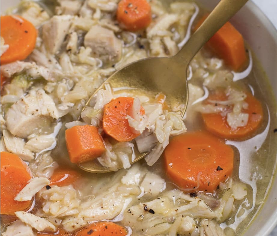 Easy Turkey Soup from Leftover Turkey - The Clean Eating Couple