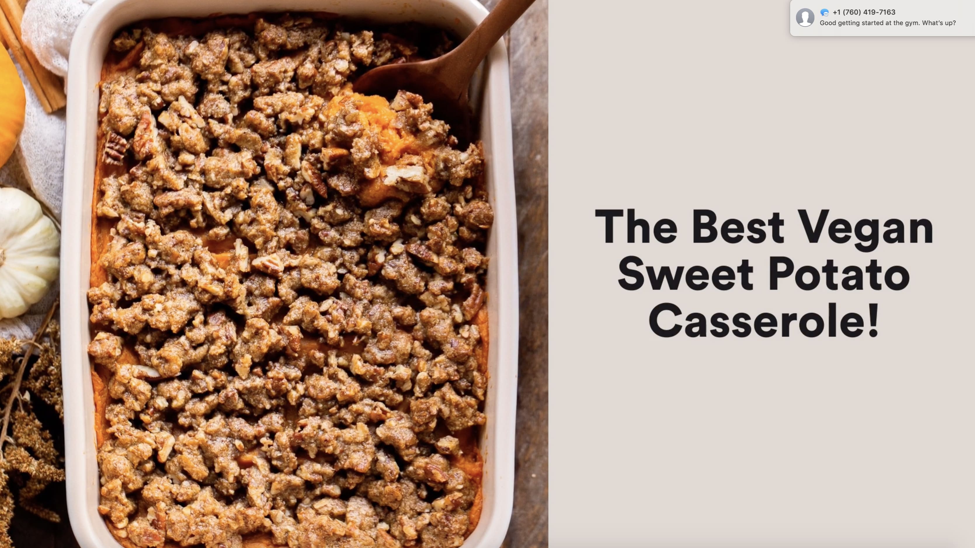 Slow Cooker Sweet Potato Casserole with Pecans {Vegan & Gluten-Free}