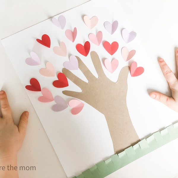 Handprint heart tree discount