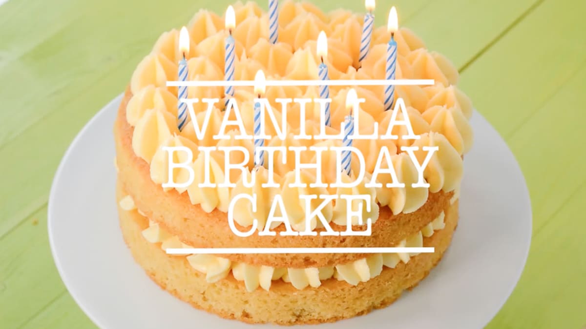 Birthday Cake (All-In-One Vanilla Sponge) - Charlotte's Lively Kitchen