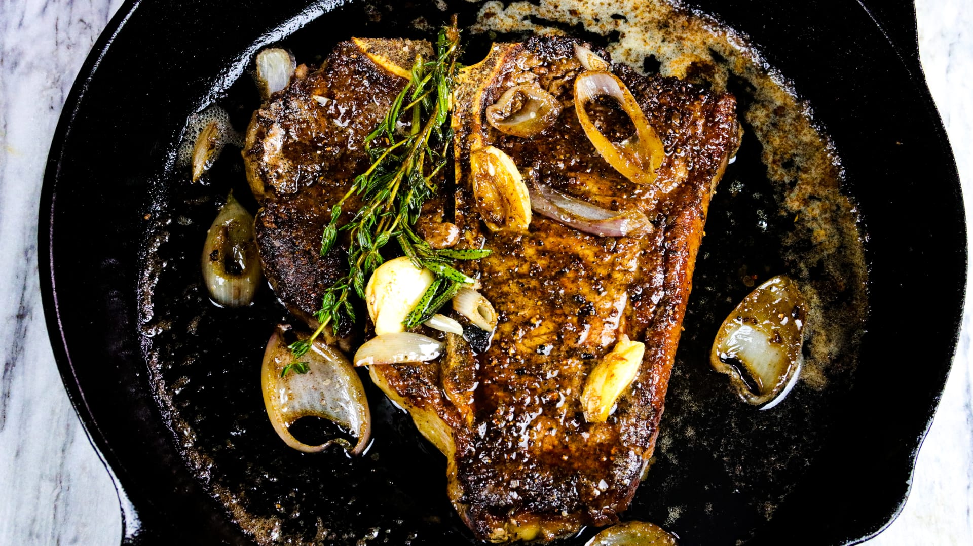 Perfect Cast Iron Steak {Herb Butter Basted!} - Plays Well With Butter
