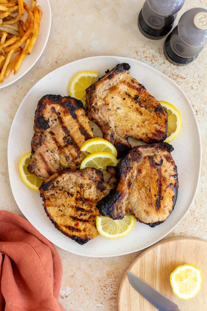 Grilled Pork Chops with Italian Dressing