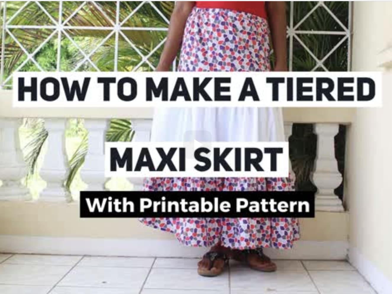 Tiered Maxi Skirt Sewing Pattern Tutorial