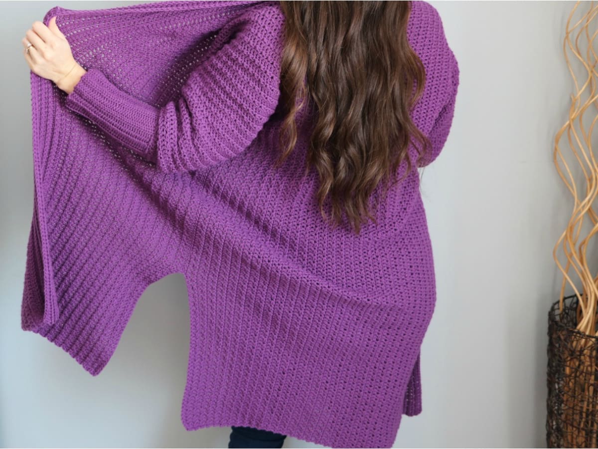 Mauve A Lous Duster Cardigan