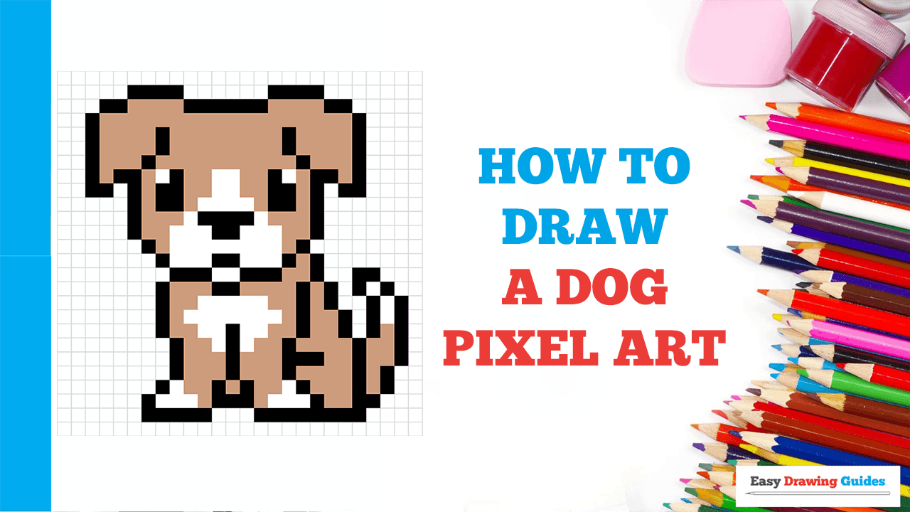 How to Draw a Dog Pixel Art - Really Easy Drawing Tutorial