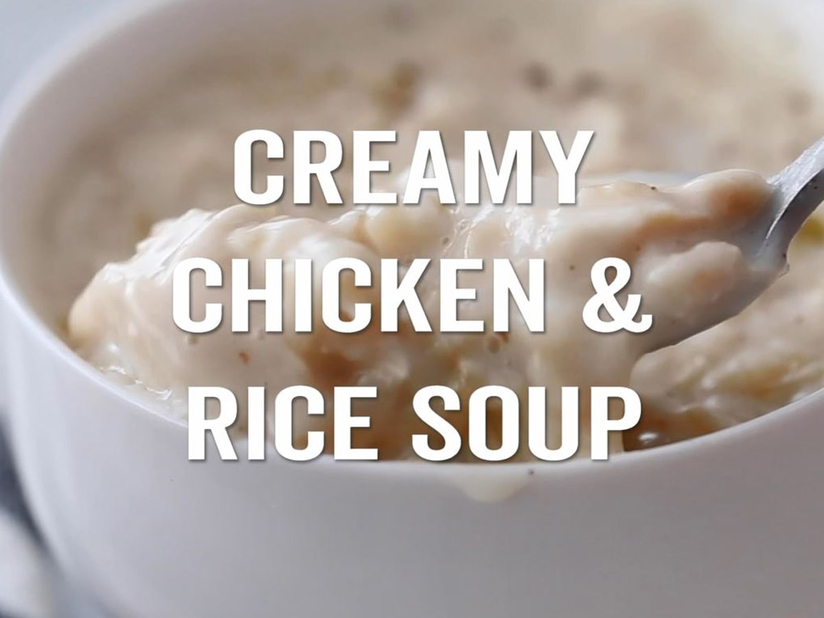 Creamy Chicken and Rice Soup • Kroll's Korner