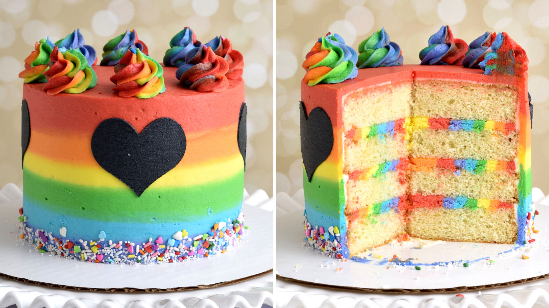 Recipe: Easy Pastel Rainbow Frosting Tutorial {Plastic Wrap Tri