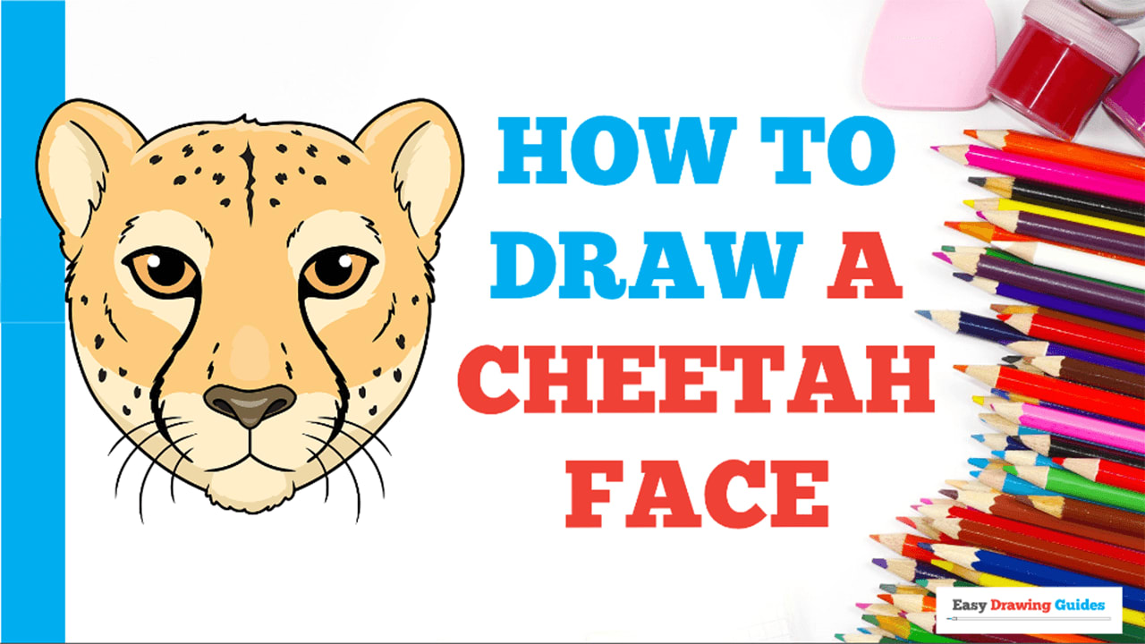How to Draw a Cheetah Face - Really Easy Drawing Tutorial