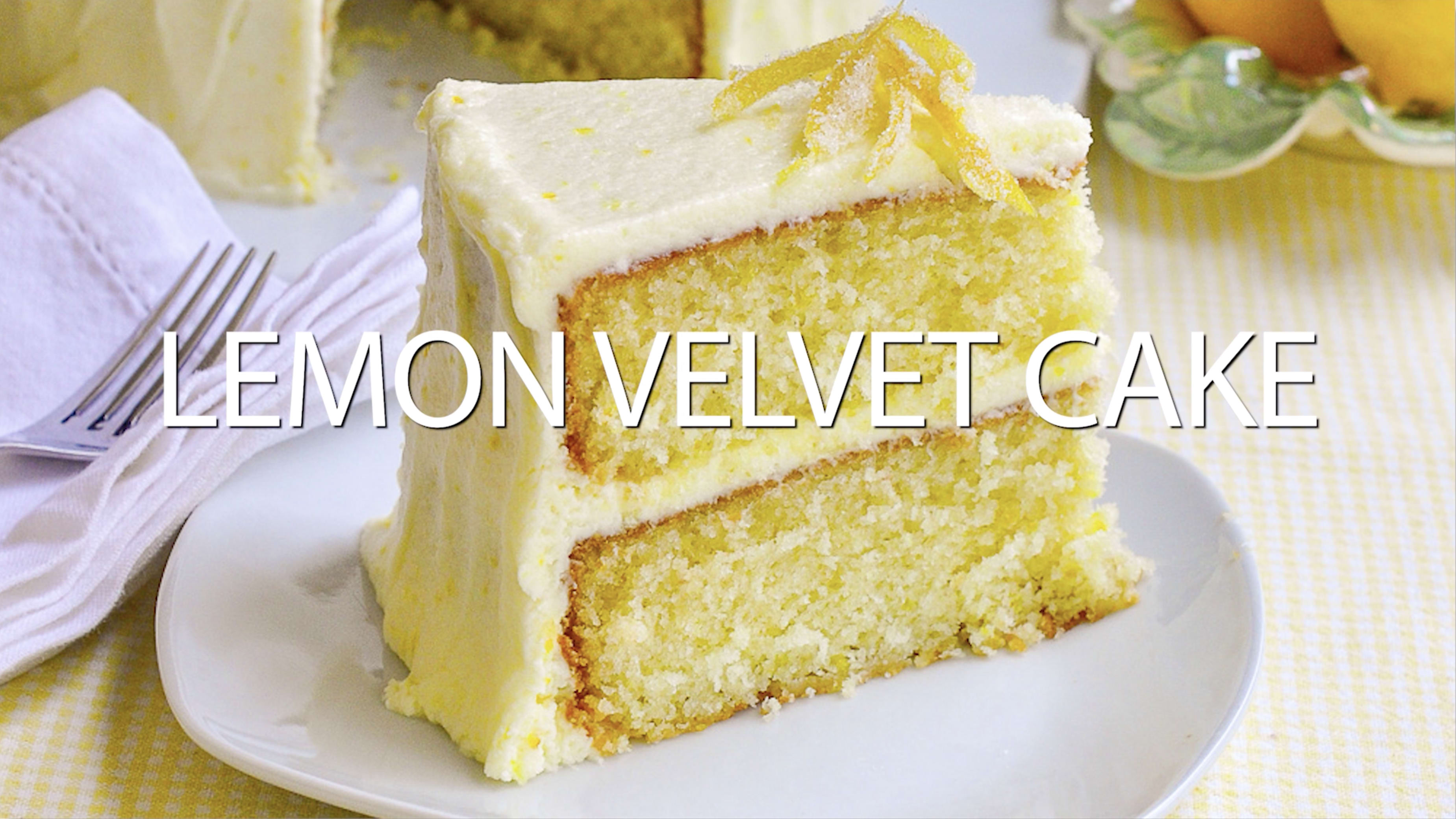 lemon velvet cake homemade