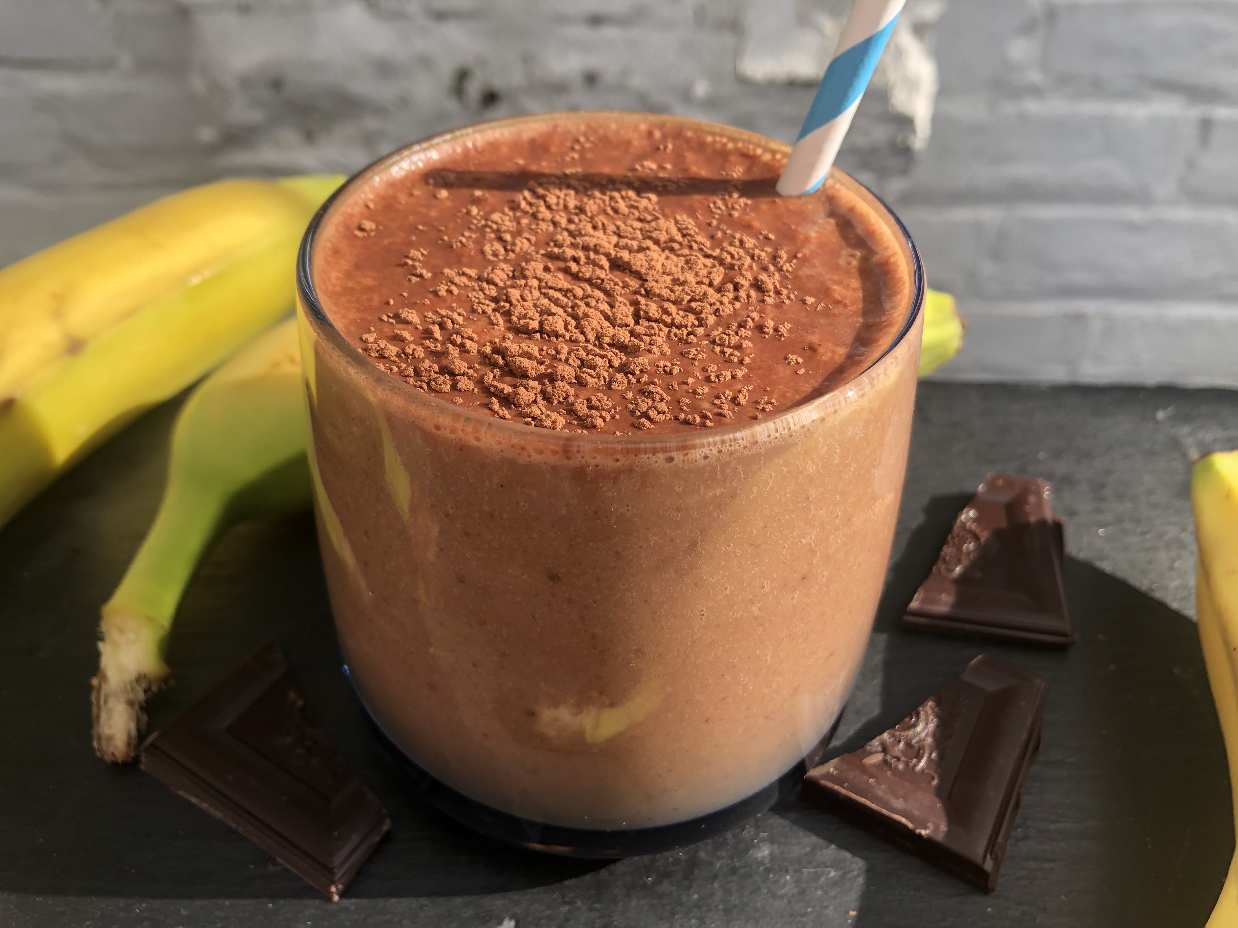 Banana Cacao Recovery Smoothie - Vegan Yack Attack