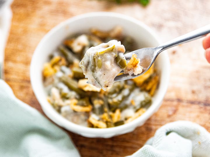 Camping Crockpot Green Bean Casserole