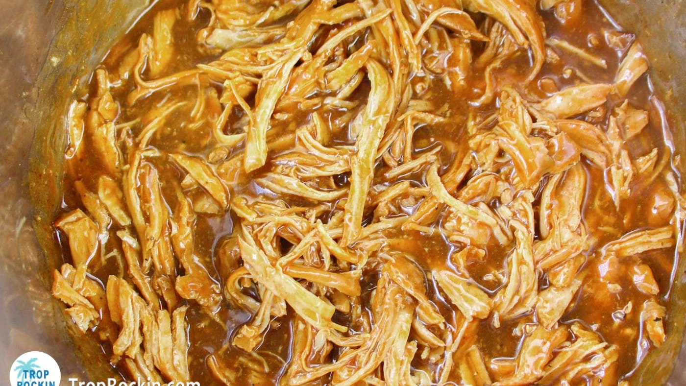 BBQ Shredded Chicken in the Instant Pot OR Crockpot