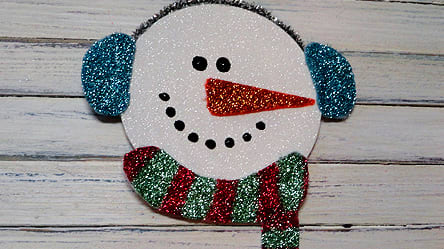 Glitter CD Snowman