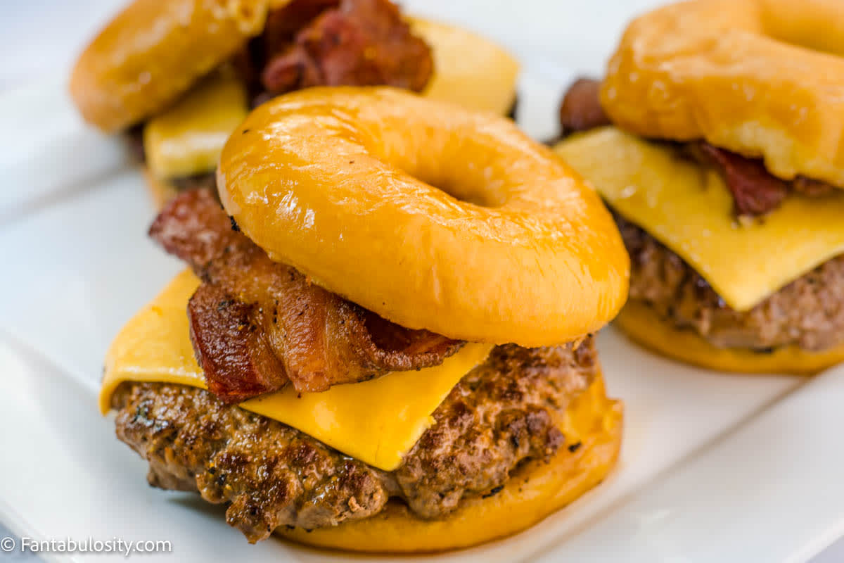 Candied Bacon Maple Cheddar Burger