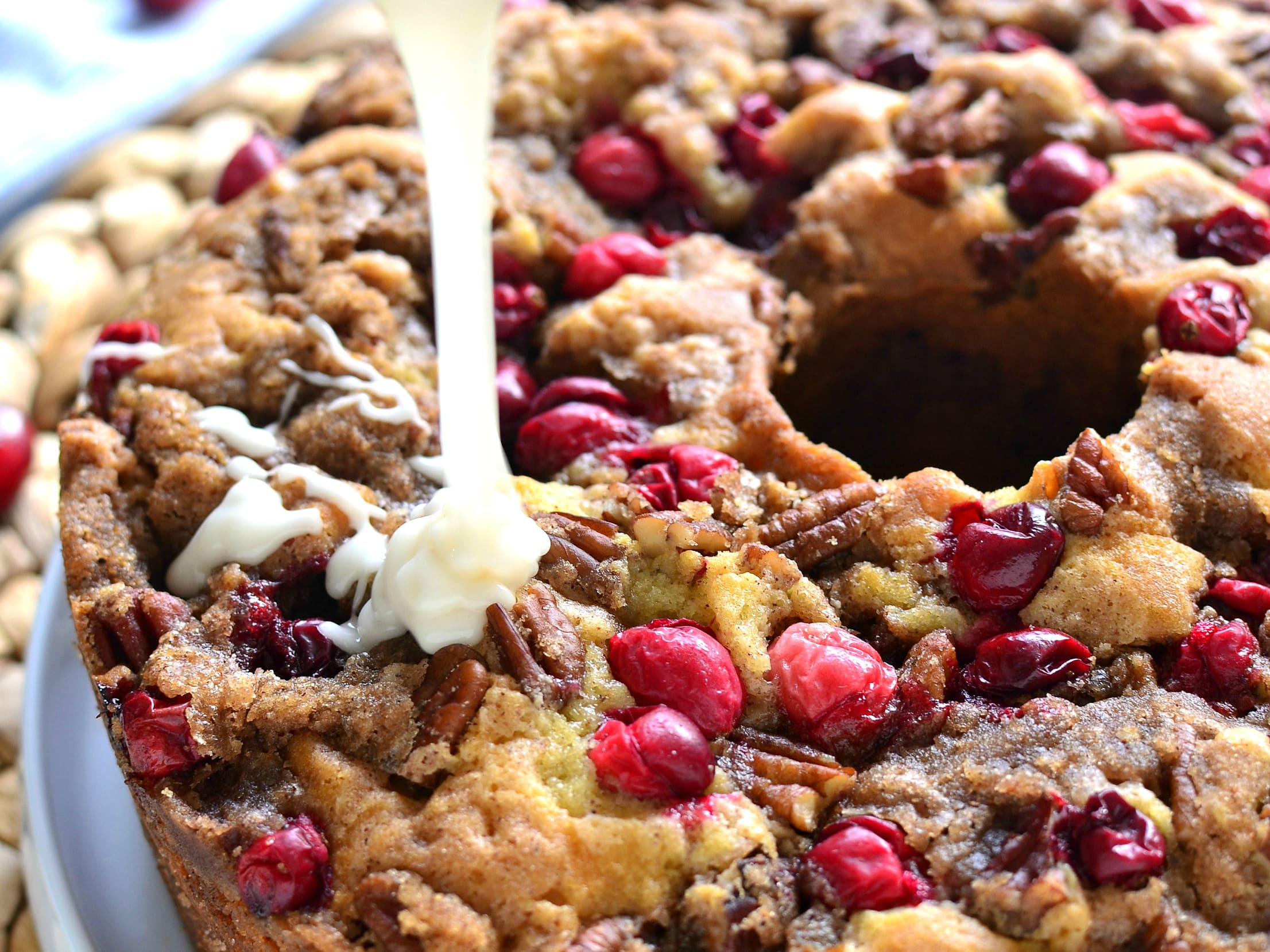 Cranberry Coffee Cake with Almond Crunch Recipe | King Arthur Baking