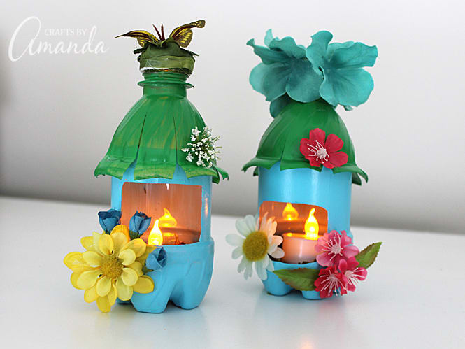 Fairy House Night Lights From Plastic Bottles: Recycle Craft